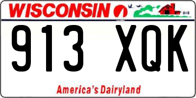 WI license plate 913XQK