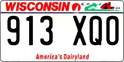 WI license plate 913XQO