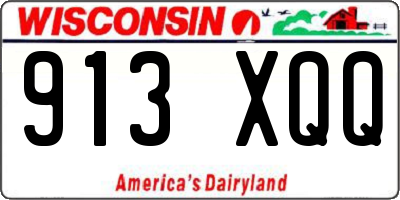 WI license plate 913XQQ