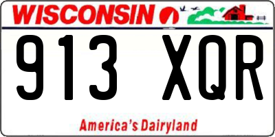 WI license plate 913XQR
