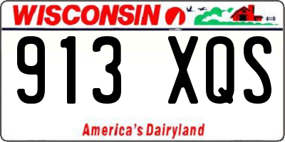 WI license plate 913XQS