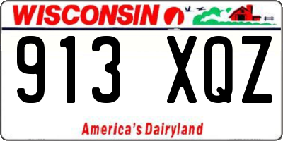 WI license plate 913XQZ