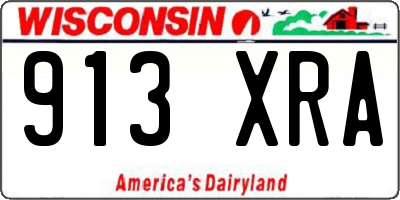 WI license plate 913XRA