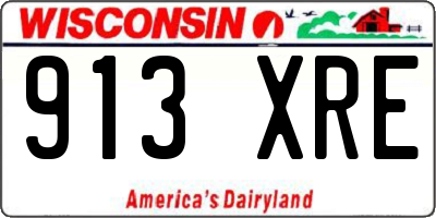 WI license plate 913XRE