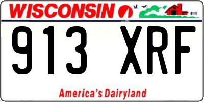 WI license plate 913XRF