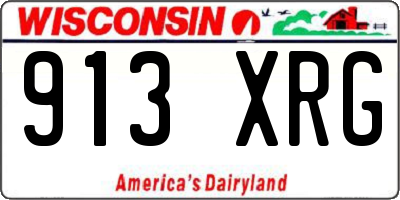 WI license plate 913XRG
