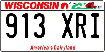 WI license plate 913XRI