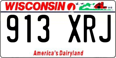 WI license plate 913XRJ