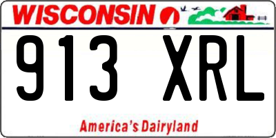 WI license plate 913XRL