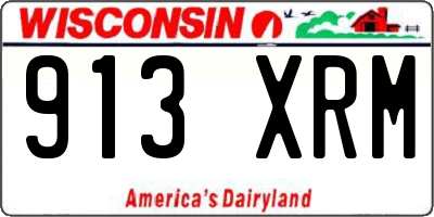 WI license plate 913XRM