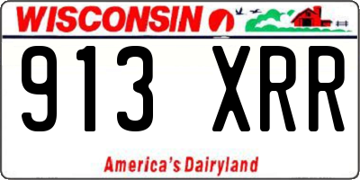 WI license plate 913XRR