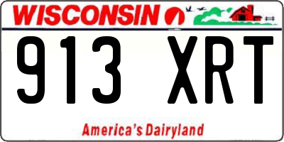WI license plate 913XRT