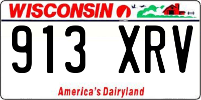 WI license plate 913XRV