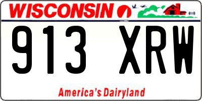WI license plate 913XRW