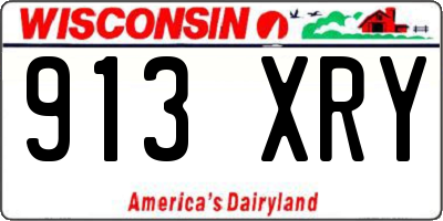 WI license plate 913XRY