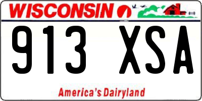 WI license plate 913XSA