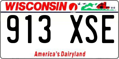 WI license plate 913XSE