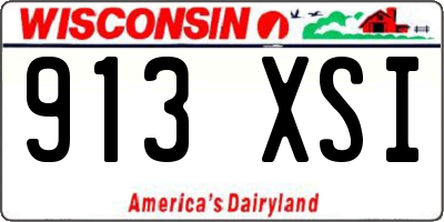 WI license plate 913XSI