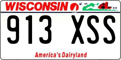 WI license plate 913XSS