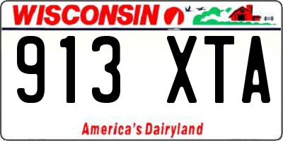 WI license plate 913XTA