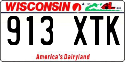 WI license plate 913XTK