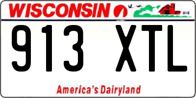 WI license plate 913XTL