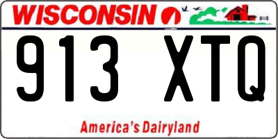 WI license plate 913XTQ