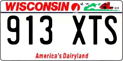 WI license plate 913XTS