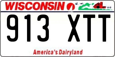 WI license plate 913XTT