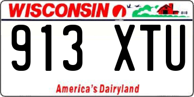 WI license plate 913XTU