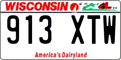 WI license plate 913XTW