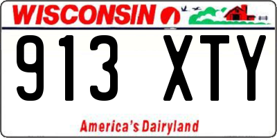 WI license plate 913XTY