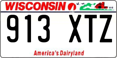WI license plate 913XTZ