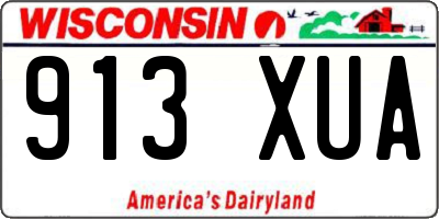 WI license plate 913XUA