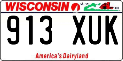 WI license plate 913XUK