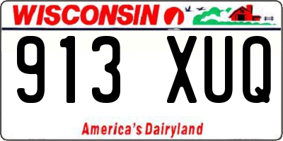 WI license plate 913XUQ