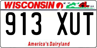 WI license plate 913XUT