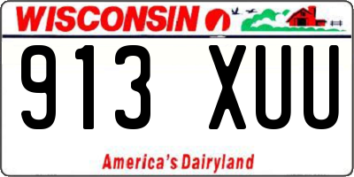WI license plate 913XUU
