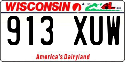 WI license plate 913XUW