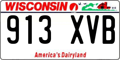 WI license plate 913XVB