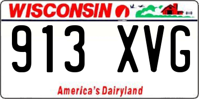 WI license plate 913XVG