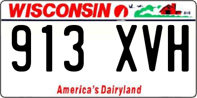 WI license plate 913XVH