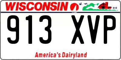 WI license plate 913XVP