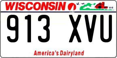 WI license plate 913XVU