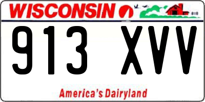 WI license plate 913XVV