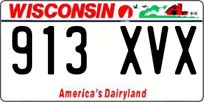WI license plate 913XVX