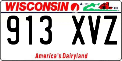 WI license plate 913XVZ