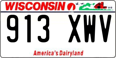 WI license plate 913XWV