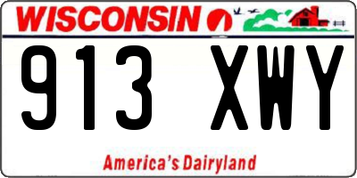 WI license plate 913XWY