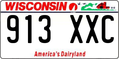 WI license plate 913XXC